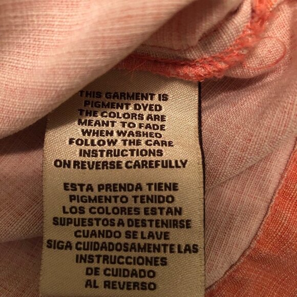 Jamaica Jaxx 100% Silk Hawaiian Shirt Men's Medium, colo Peach Short Sleeve - Picture 6 of 7